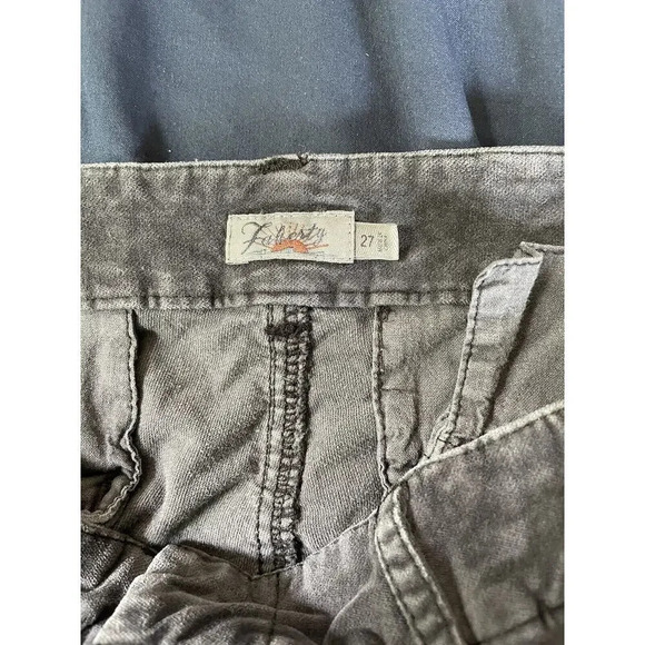 Faherty Women’s Gray Velour Velvet Slacks Tuxedo Ankle Pants Size 27 - Picture 4 of 9